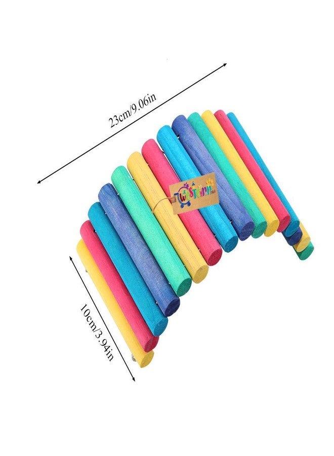 ويستيرن إرا جسر خشبي منحني من العصر الغربي يُستخدم كمخبأ للهامستر، والفأر، والسنجاب الطائر، والطيور، والببغاء، كديكور لموائل الحيوانات الأليفة. - Image 3